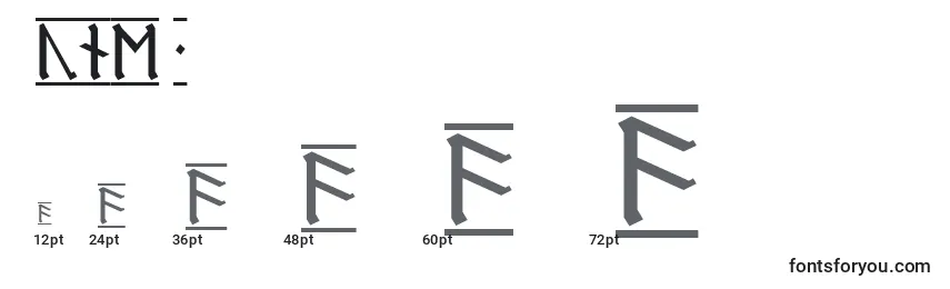 RuneG1 Font Sizes