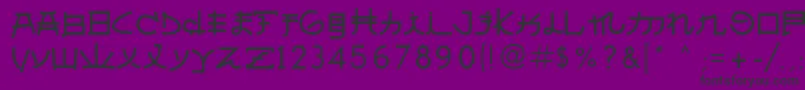 Шрифт AlmostJapanese – чёрные шрифты на фиолетовом фоне