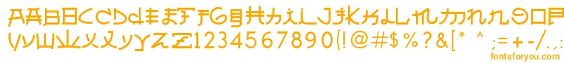 AlmostJapanese Font – Orange Fonts on White Background