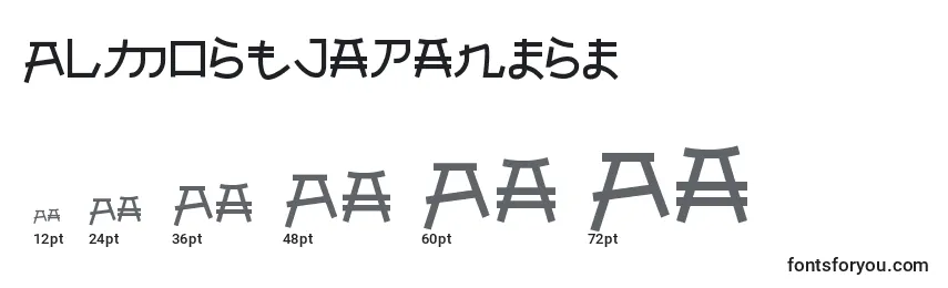 Größen der Schriftart AlmostJapanese