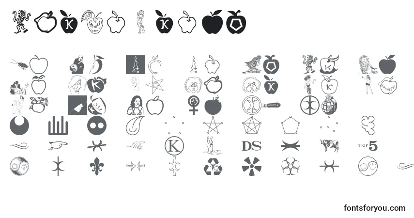 Czcionka FnordHodge – alfabet, cyfry, specjalne znaki