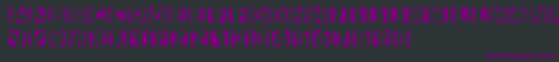 Woodcuttedcapsinvers Font – Purple Fonts on Black Background