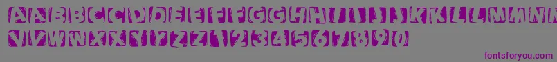 Saiba mais sobre a fonte Woodcuttedcapsinvers Fonte Woodcuttedcapsinvers – fontes roxas em um fundo cinza
