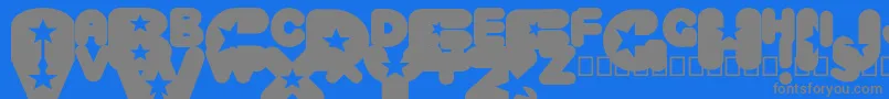 Czcionka CrystaluniverseRegular – szare czcionki na niebieskim tle