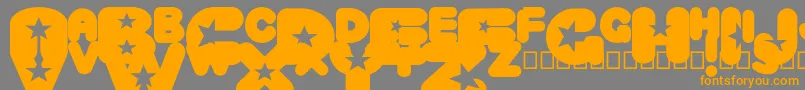 CrystaluniverseRegular Font – Orange Fonts on Gray Background