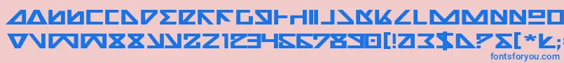 フォントNickTurboBoldExpanded – ピンクの背景に青い文字