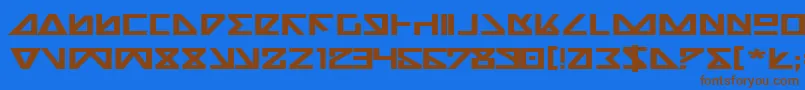 NickTurboBoldExpanded Font – Brown Fonts on Blue Background