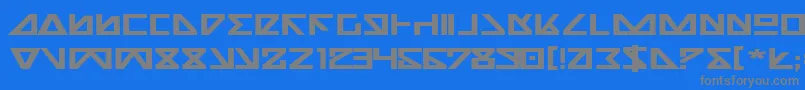 フォントNickTurboBoldExpanded – 青い背景に灰色の文字