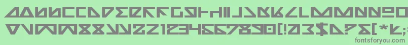 NickTurboBoldExpanded-Schriftart – Graue Schriften auf grünem Hintergrund