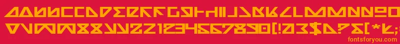 NickTurboBoldExpanded Font – Orange Fonts on Red Background