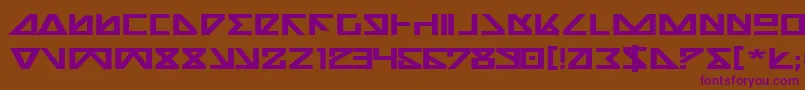 NickTurboBoldExpanded Font – Purple Fonts on Brown Background