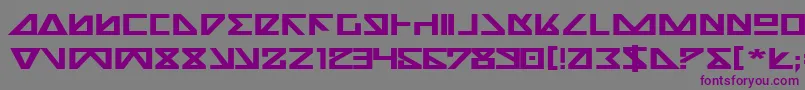 NickTurboBoldExpanded Font – Purple Fonts on Gray Background