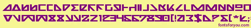 NickTurboBoldExpanded Font – Purple Fonts on Yellow Background
