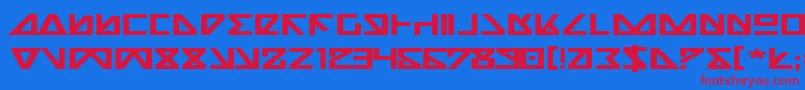 NickTurboBoldExpanded Font – Red Fonts on Blue Background