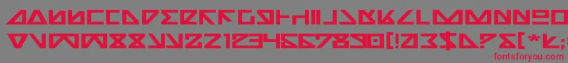 NickTurboBoldExpanded Font – Red Fonts on Gray Background