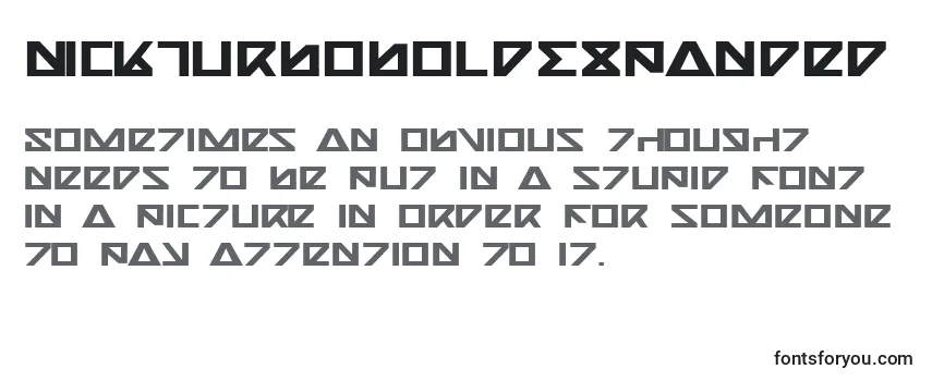 NickTurboBoldExpanded-fontti