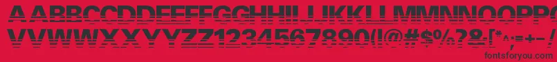 Ventilate Font – Black Fonts on Red Background