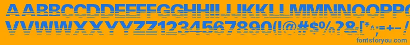 Ventilate Font – Blue Fonts on Orange Background