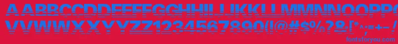 Ventilate Font – Blue Fonts on Red Background