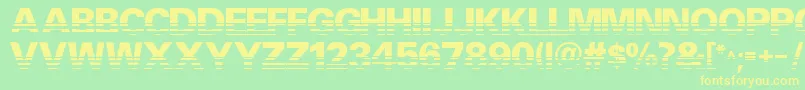 Ventilate Font – Yellow Fonts on Green Background
