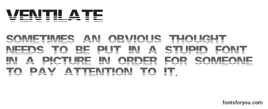 Обзор шрифта Ventilate