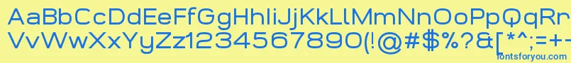 WidolteRegularDemo Font – Blue Fonts on Yellow Background