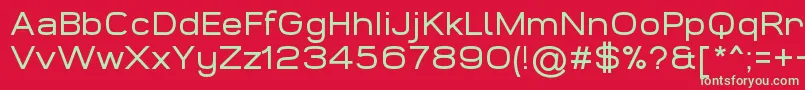 WidolteRegularDemo Font – Green Fonts on Red Background