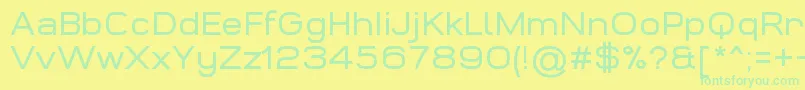 WidolteRegularDemo Font – Green Fonts on Yellow Background