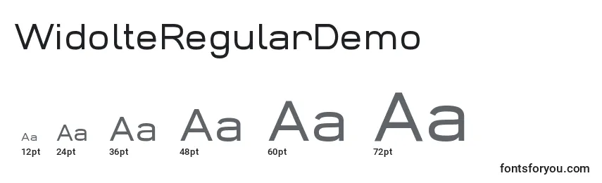WidolteRegularDemo Font Sizes