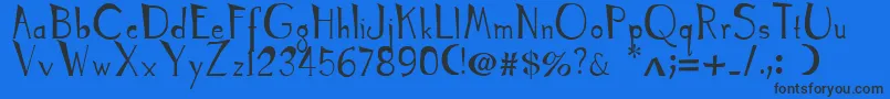 TyrantKings Font – Black Fonts on Blue Background