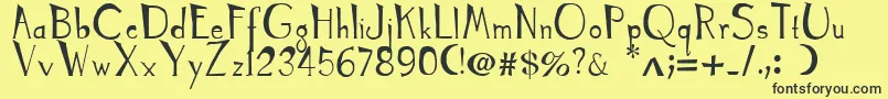 TyrantKings Font – Black Fonts on Yellow Background