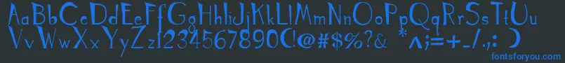 TyrantKings Font – Blue Fonts on Black Background