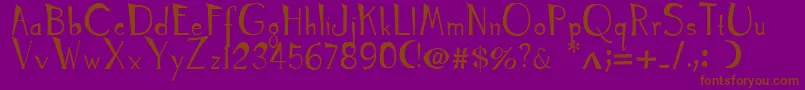 TyrantKings-Schriftart – Braune Schriften auf violettem Hintergrund