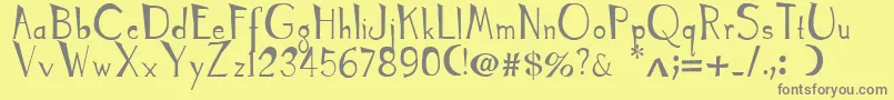 TyrantKings Font – Gray Fonts on Yellow Background