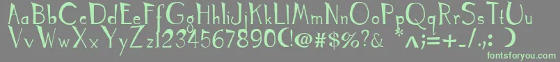 TyrantKings Font – Green Fonts on Gray Background