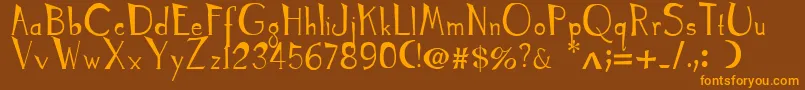 TyrantKings Font – Orange Fonts on Brown Background