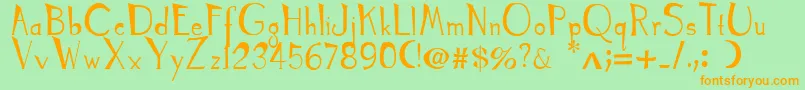 TyrantKings Font – Orange Fonts on Green Background
