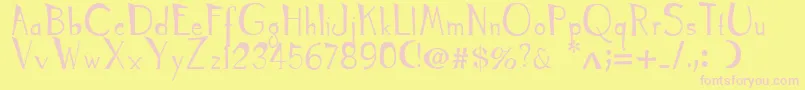 TyrantKings Font – Pink Fonts on Yellow Background