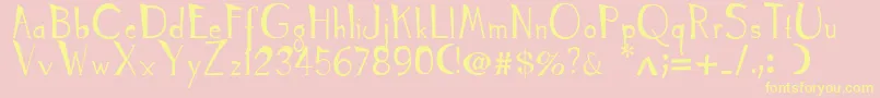 TyrantKings Font – Yellow Fonts on Pink Background