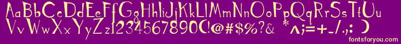 TyrantKings Font – Yellow Fonts on Purple Background