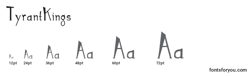 TyrantKings Font Sizes