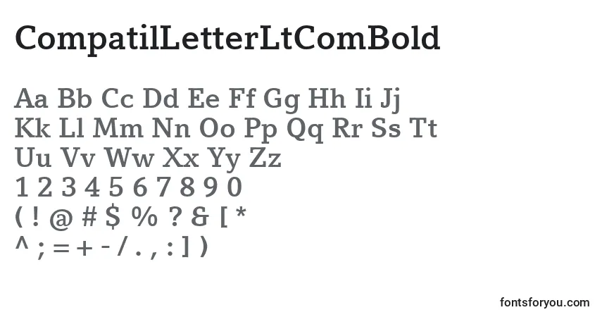 Шрифт CompatilLetterLtComBold – алфавит, цифры, специальные символы