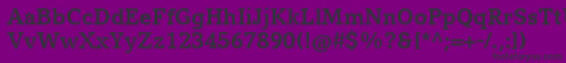 フォントCompatilLetterLtComBold – 紫の背景に黒い文字