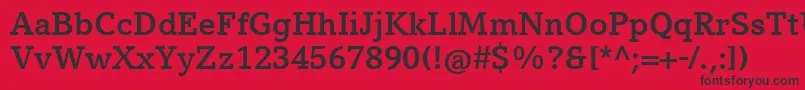 CompatilLetterLtComBold Font – Black Fonts on Red Background