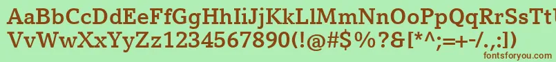 CompatilLetterLtComBold Font – Brown Fonts on Green Background