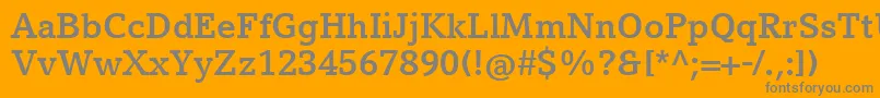 CompatilLetterLtComBold Font – Gray Fonts on Orange Background