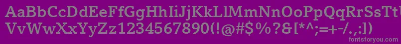 フォントCompatilLetterLtComBold – 紫の背景に灰色の文字