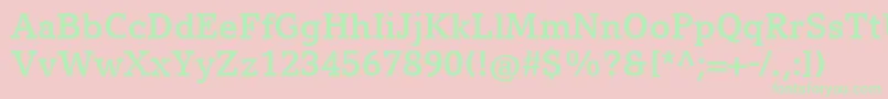 CompatilLetterLtComBold Font – Green Fonts on Pink Background