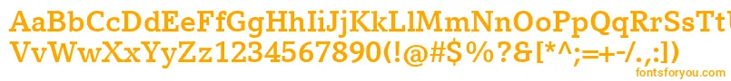 フォントCompatilLetterLtComBold – 白い背景にオレンジのフォント