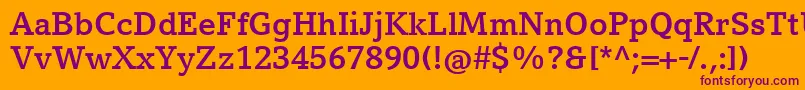 CompatilLetterLtComBold Font – Purple Fonts on Orange Background